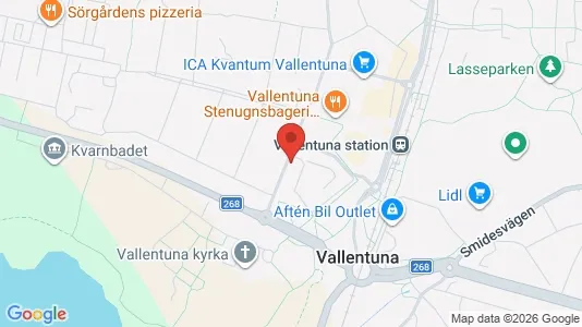 Lägenheter att hyra i Vallentuna - kort over placeringen