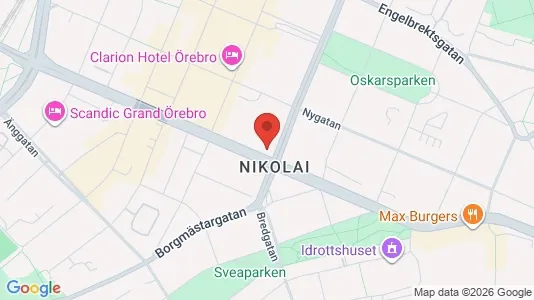 Lägenheter att hyra i Örebro - kort over placeringen