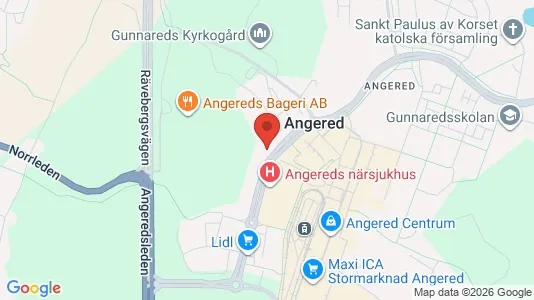 Lägenheter att hyra i Angered - kort over placeringen
