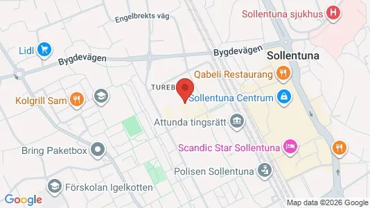 Lägenheter att hyra i Sollentuna - kort over placeringen
