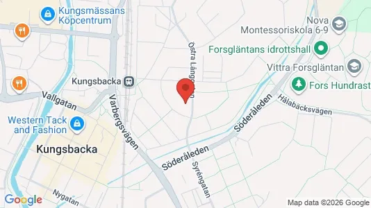 Lägenheter att hyra i Kungsbacka - kort over placeringen