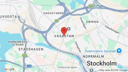 Rum att hyra i Vasastan - kort over placeringen