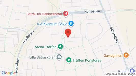 Lägenheter att hyra i Gävle - kort over placeringen