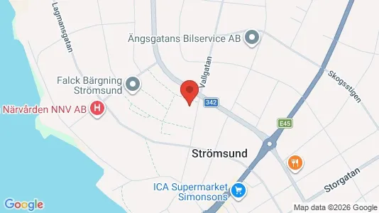 Lägenheter att hyra i Strömsund - kort over placeringen
