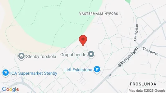 Lägenheter att hyra i Eskilstuna - kort over placeringen