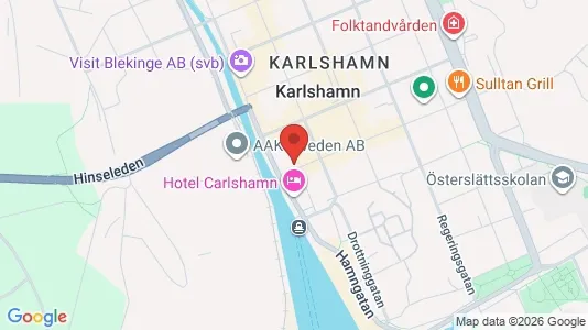 Lägenheter att hyra i Karlshamn - kort over placeringen