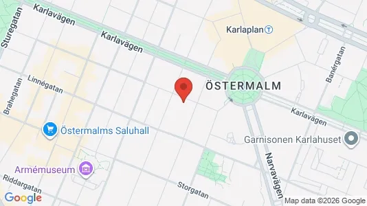 Lägenheter att hyra i Östermalm - kort over placeringen