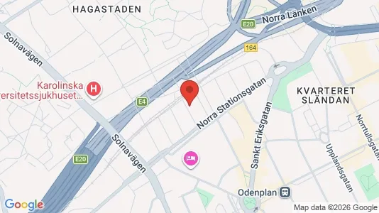 Lägenheter att hyra i Vasastan - kort over placeringen
