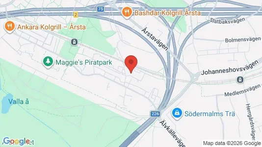 Lägenheter att hyra i Hammarbyhamnen - kort over placeringen