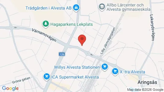 Lägenheter att hyra i Alvesta - kort over placeringen