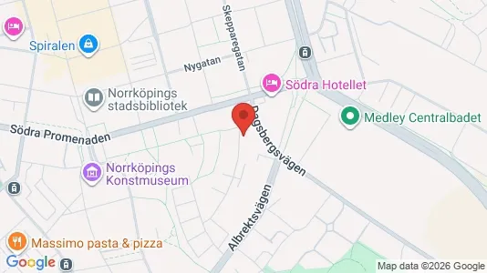 Lägenheter att hyra i Norrköping - kort over placeringen
