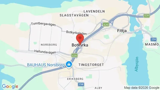 Rum att hyra i Botkyrka - kort over placeringen
