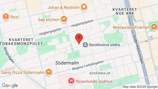 Lägenheter att hyra i Södermalm - kort over placeringen