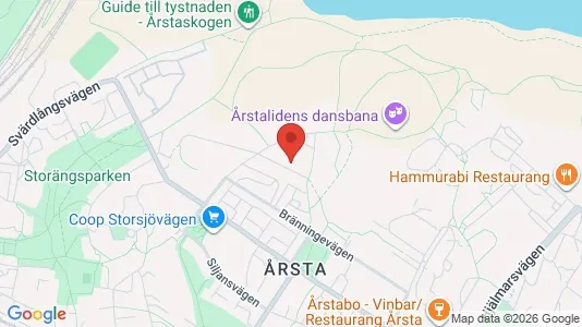 Lägenheter att hyra i Hammarbyhamnen - kort over placeringen
