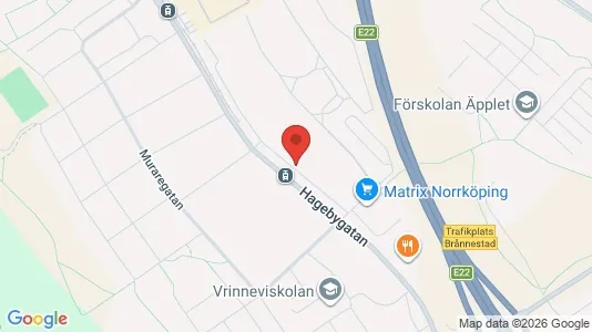 Lägenheter att hyra i Norrköping - kort over placeringen