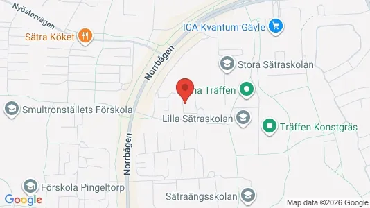 Lägenheter att hyra i Gävle - kort over placeringen