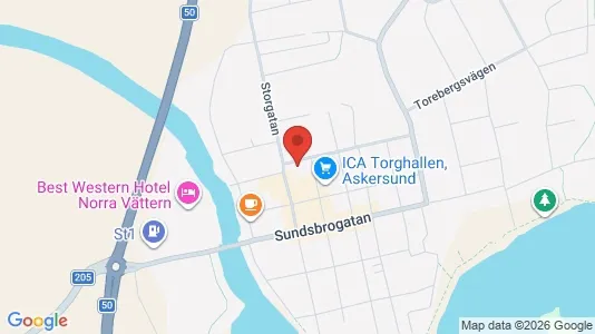 Lägenheter att hyra i Askersund - kort over placeringen