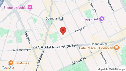 Lägenheter att hyra i Vasastan - kort over placeringen