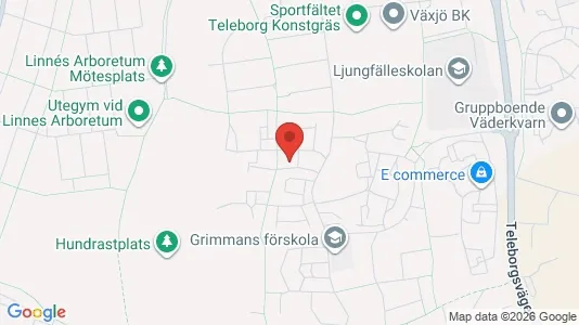 Lägenheter att hyra i Växjö - kort over placeringen