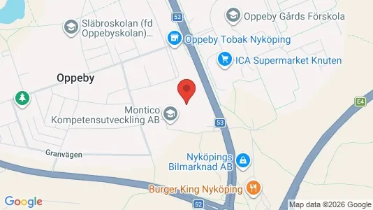 Lägenheter att hyra i Nyköping - kort over placeringen