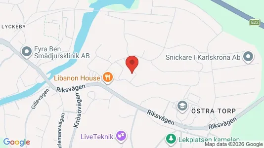 Lägenheter att hyra i Karlskrona - kort over placeringen