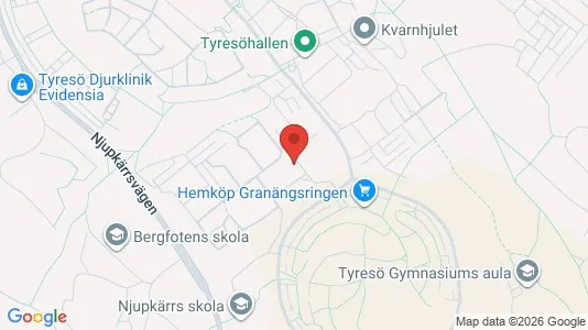Lägenheter att hyra i Tyresö - kort over placeringen