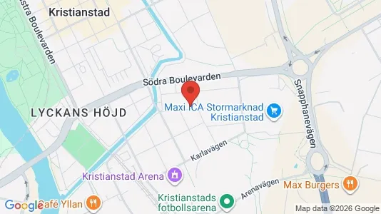 Lägenheter att hyra i Kristianstad - kort over placeringen