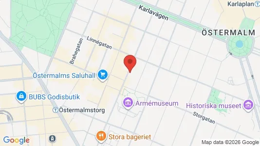 Lägenheter att hyra i Östermalm - kort over placeringen
