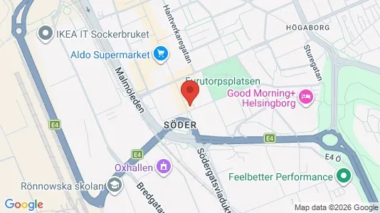Lägenheter att hyra i Helsingborg - kort over placeringen