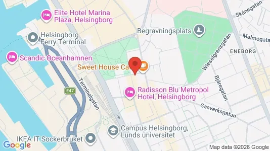 Lägenheter att hyra i Helsingborg - kort over placeringen