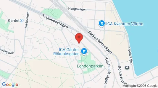 Lägenheter att hyra i Gärdet/Djurgården - kort over placeringen