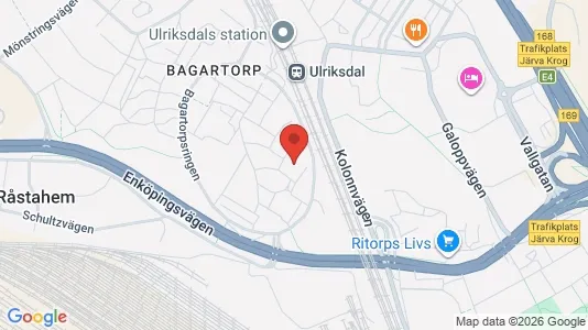 Lägenheter att hyra i Solna - kort over placeringen