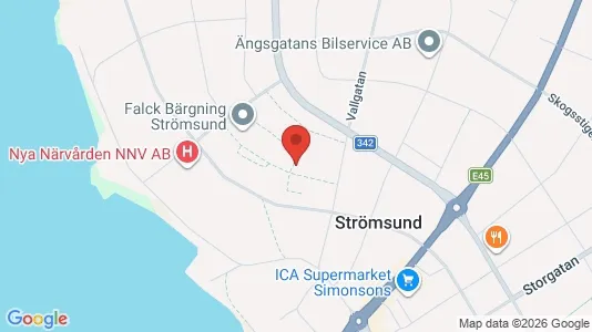 Lägenheter att hyra i Strömsund - kort over placeringen