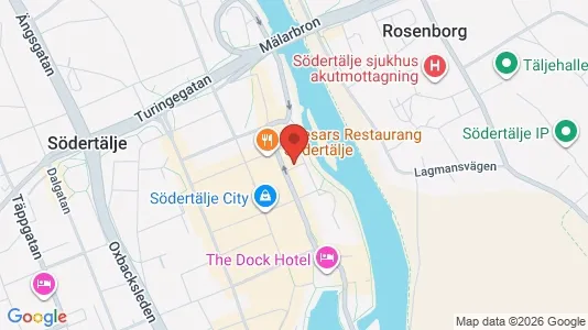 Lägenheter att hyra i Södertälje - kort over placeringen