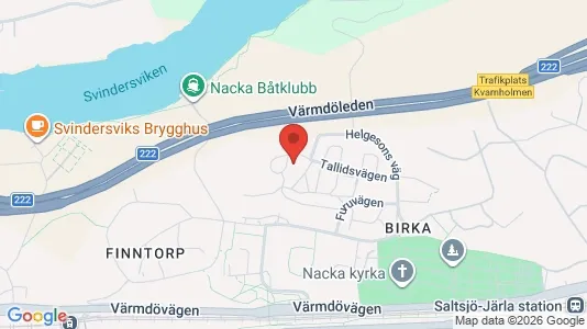 Lägenheter att hyra i Nacka - kort over placeringen