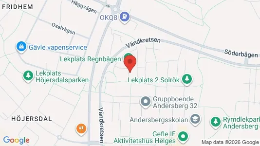 Lägenheter att hyra i Gävle - kort over placeringen