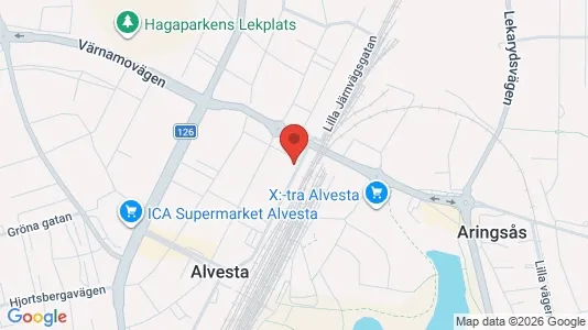 Lägenheter att hyra i Alvesta - kort over placeringen