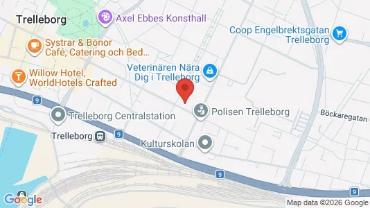 Lägenheter att hyra i Trelleborg - kort over placeringen