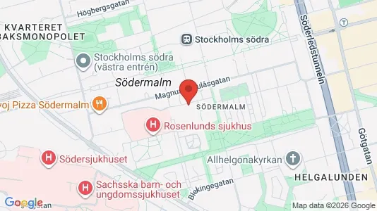 Lägenheter att hyra i Södermalm - kort over placeringen