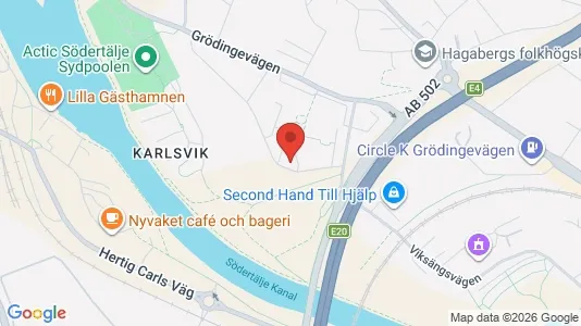 Lägenheter att hyra i Södertälje - kort over placeringen