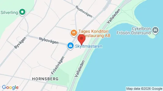 Lägenheter att hyra i Östersund - kort over placeringen