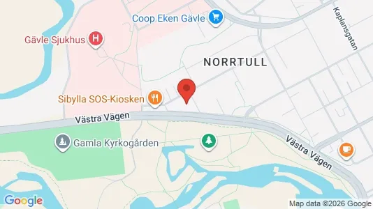 Lägenheter att hyra i Gävle - kort over placeringen