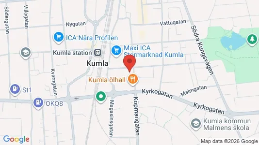 Lägenheter att hyra i Kumla - kort over placeringen