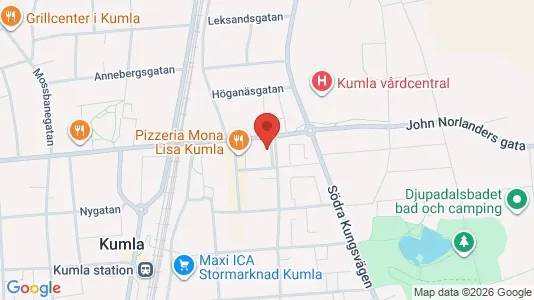Lägenheter att hyra i Kumla - kort over placeringen