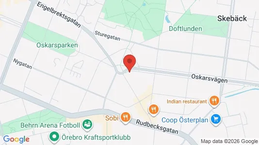 Lägenheter att hyra i Örebro - kort over placeringen