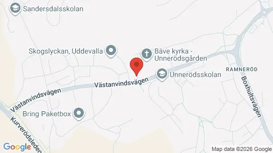 Lägenheter att hyra i Uddevalla - kort over placeringen