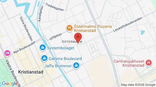 Lägenheter att hyra i Kristianstad - kort over placeringen