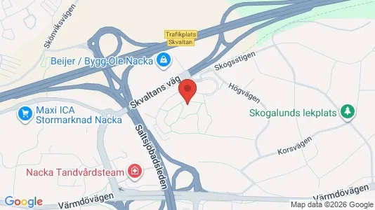 Lägenheter att hyra i Nacka - kort over placeringen