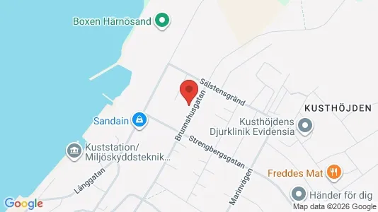 Lägenheter att hyra i Härnösand - kort over placeringen