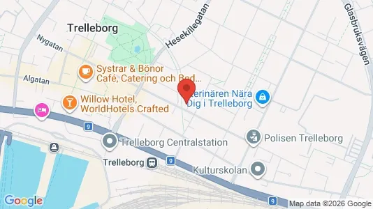Lägenheter att hyra i Trelleborg - kort over placeringen